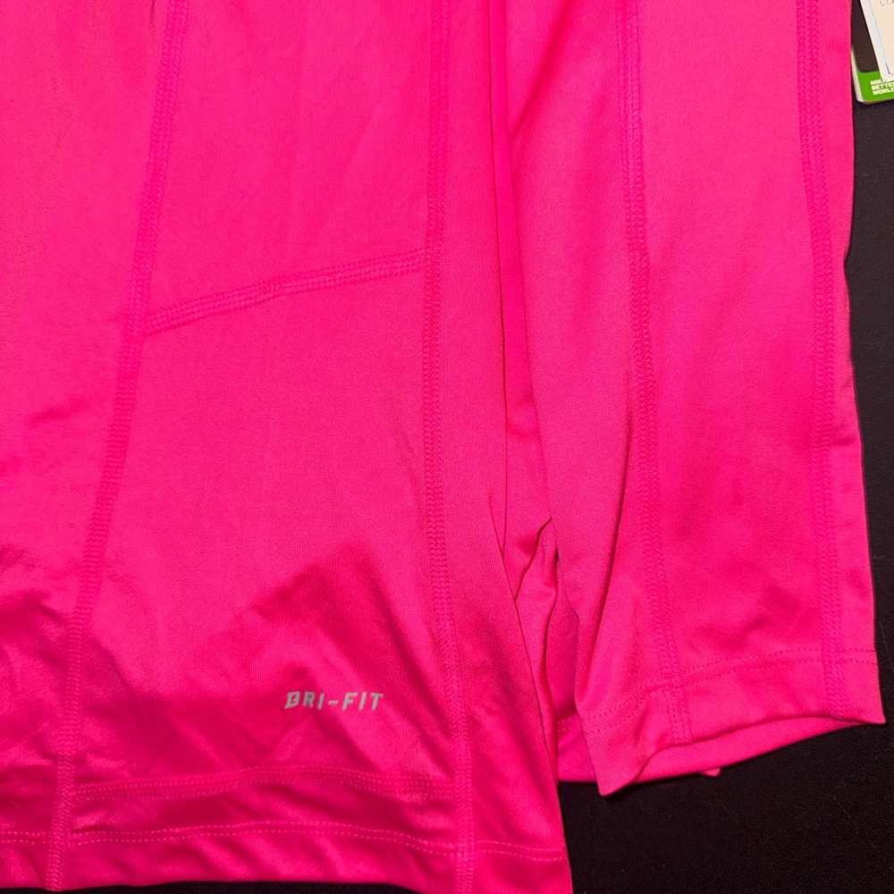 Nike Women's Vibrant Pink Long Sleeve Tee - Picture 3 of 8